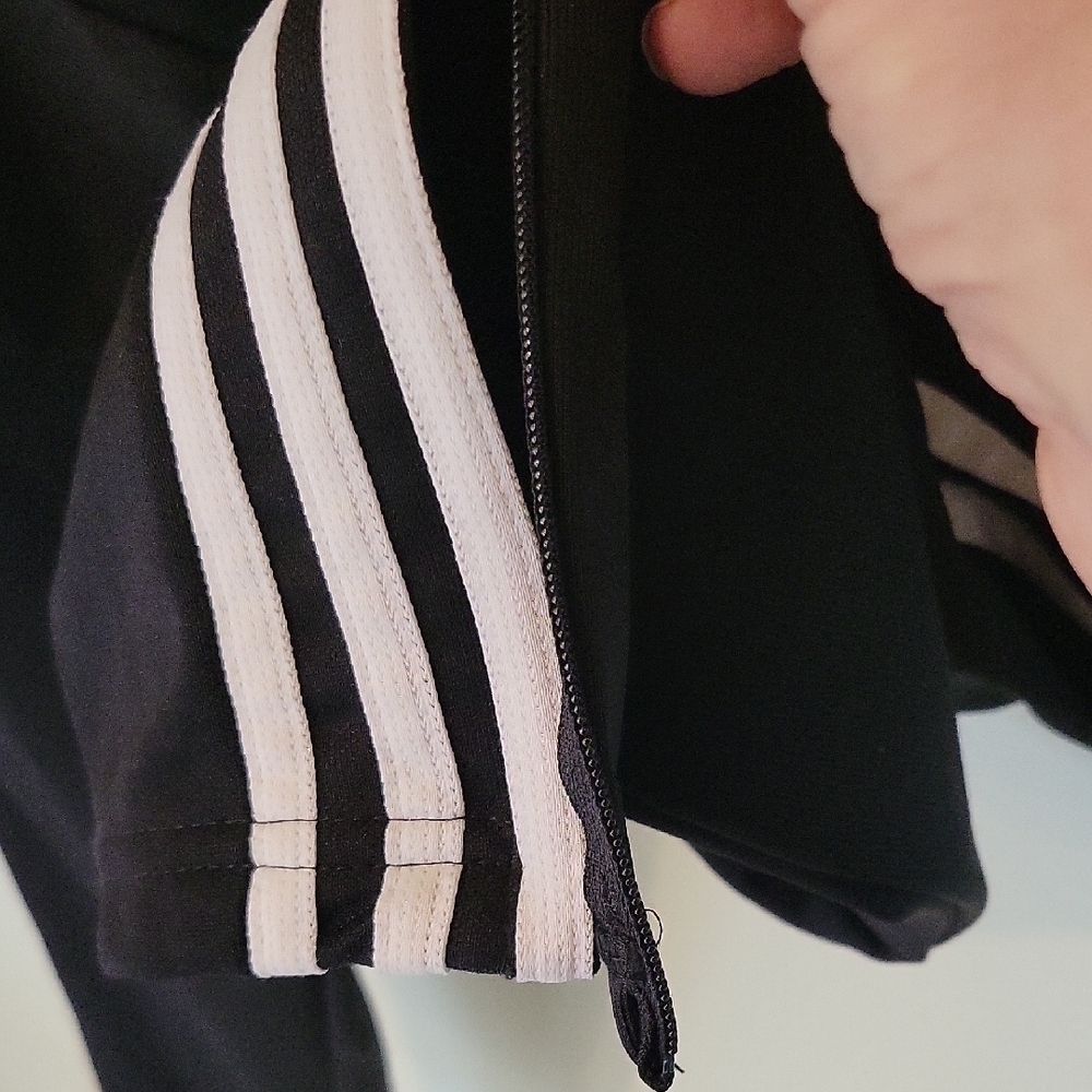 Adidas Black Joggers with White Stripes Size Small - Picture 6 of 10